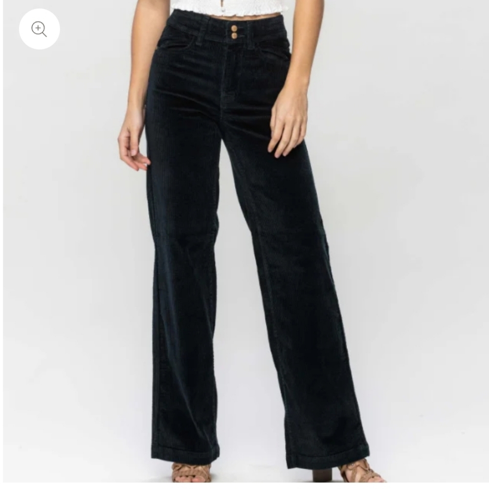 NWT Judy Blue Emerald Green Corduroy Trousers Size 15